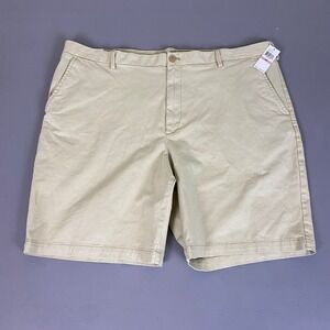 IZOD Saltwater Shorts Men's 42W Relaxed Classics Pale Khaki Chino Cotton New NWT